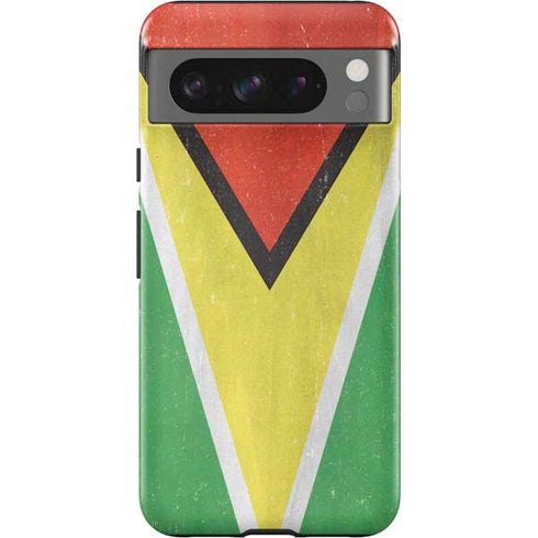 Guyana Flag Distressed Google Pixel 8 Pro Impact Case